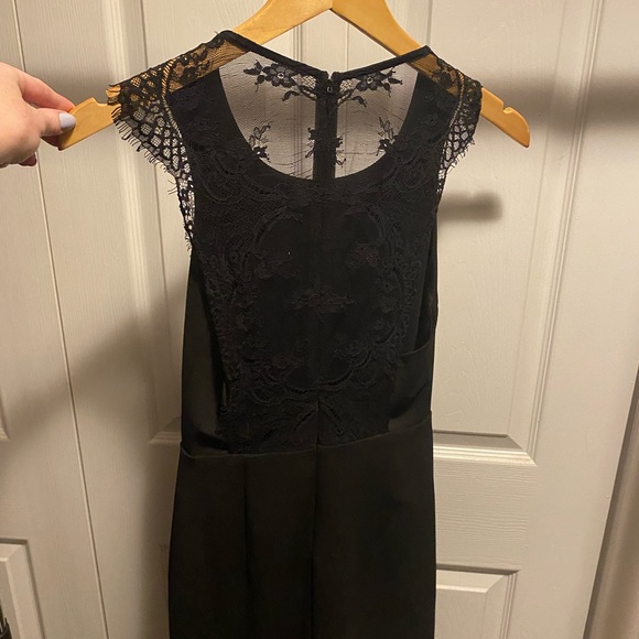 Lulus black mini dress with lace back - Picture 3 of 6
